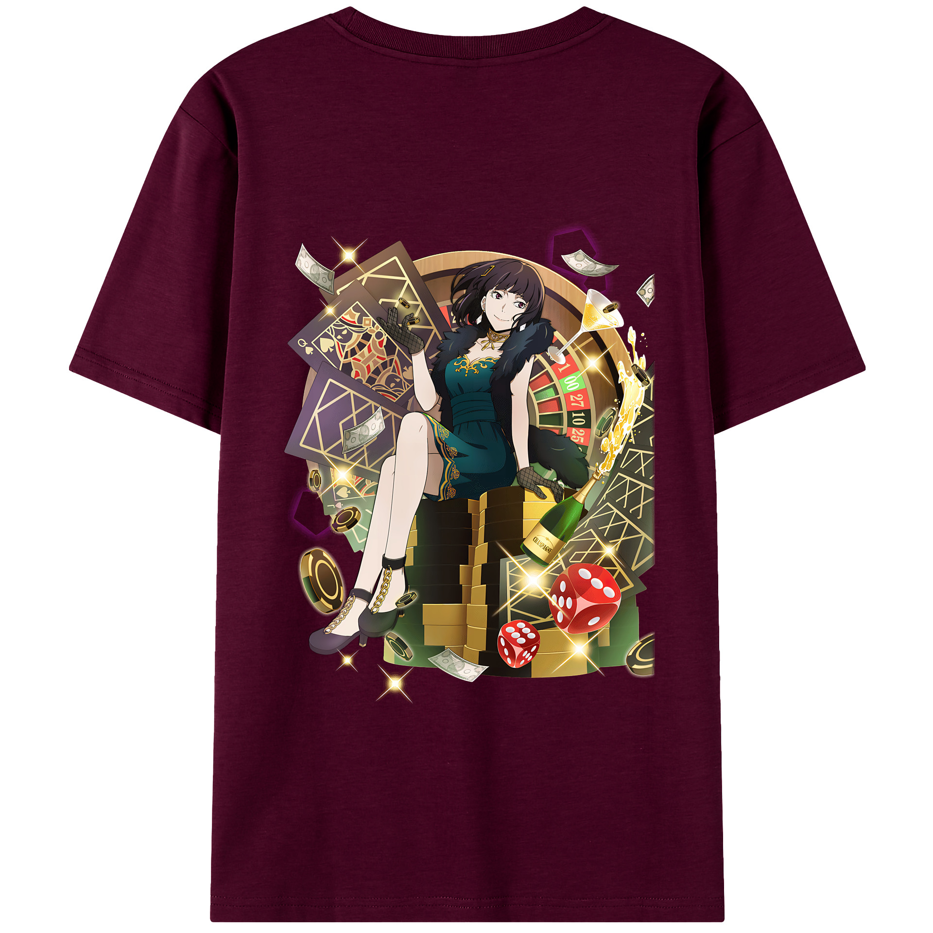 （画像用） 文豪ストレイドッグス Bungo Stray Dogs レディース半袖Tシャツ(バックプリント)